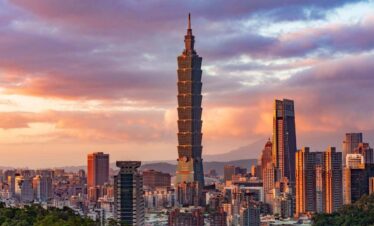 City View of Taipei 101 Tower During Sunset