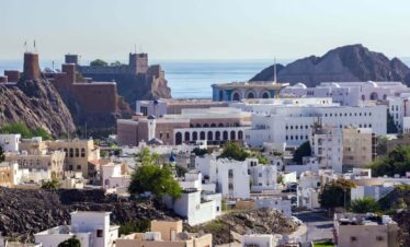 Overlooking of the old harbour area Muscat Oman