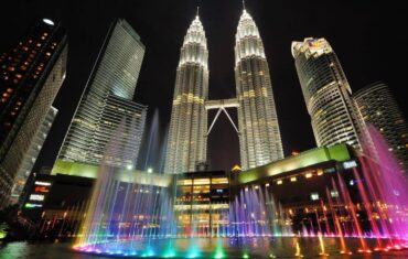 Petronas Twin Towers at night Kuala Lumpur Malaysia