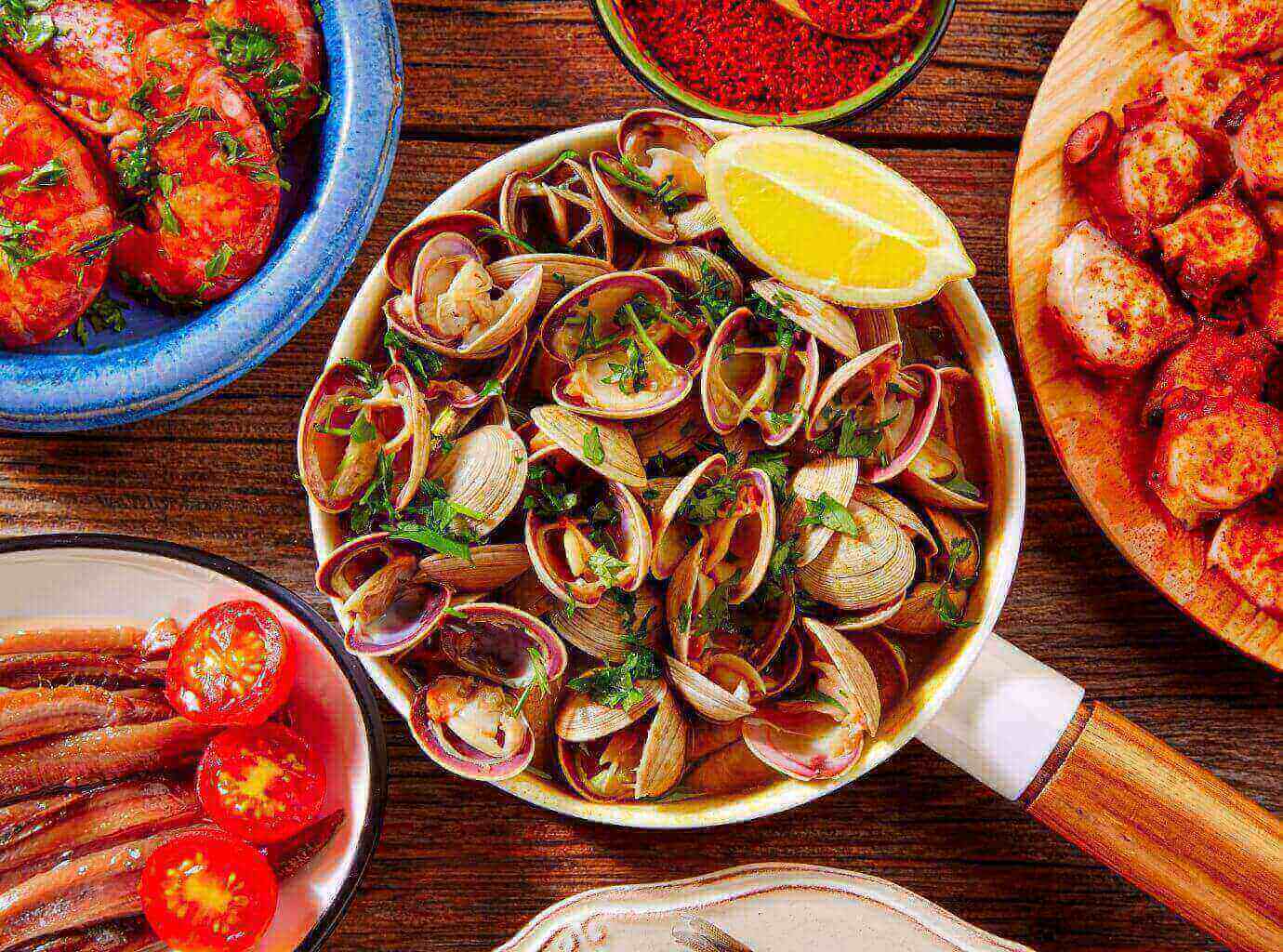 Tapas Seafood Clams Shrimps