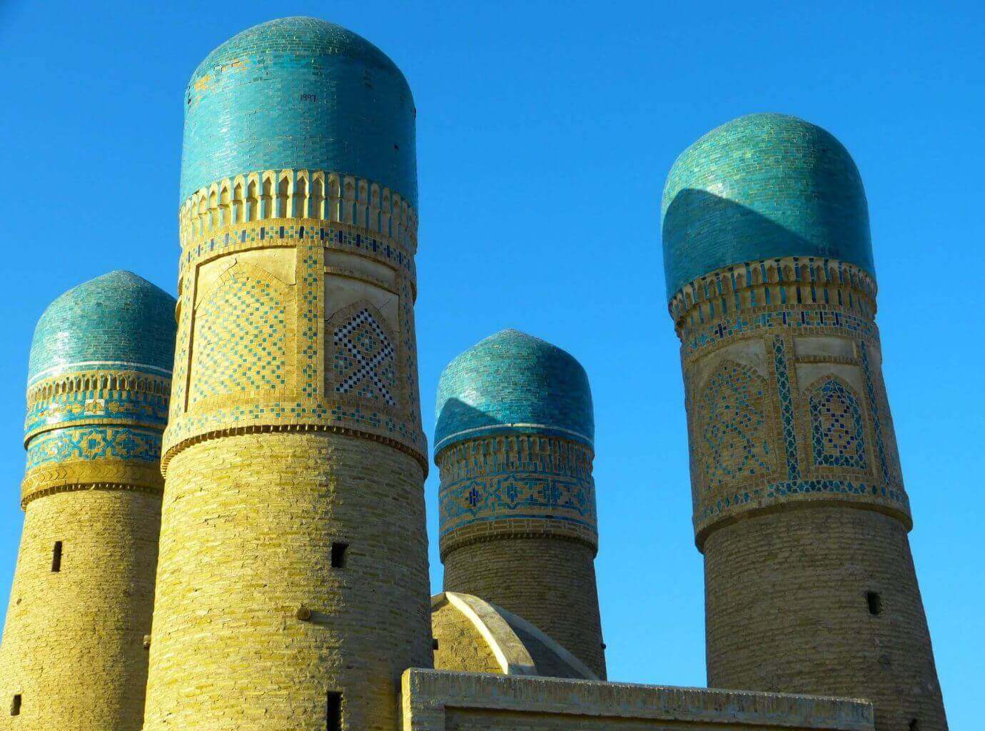Mosque four minarets, Bukhara, Uzbekistan