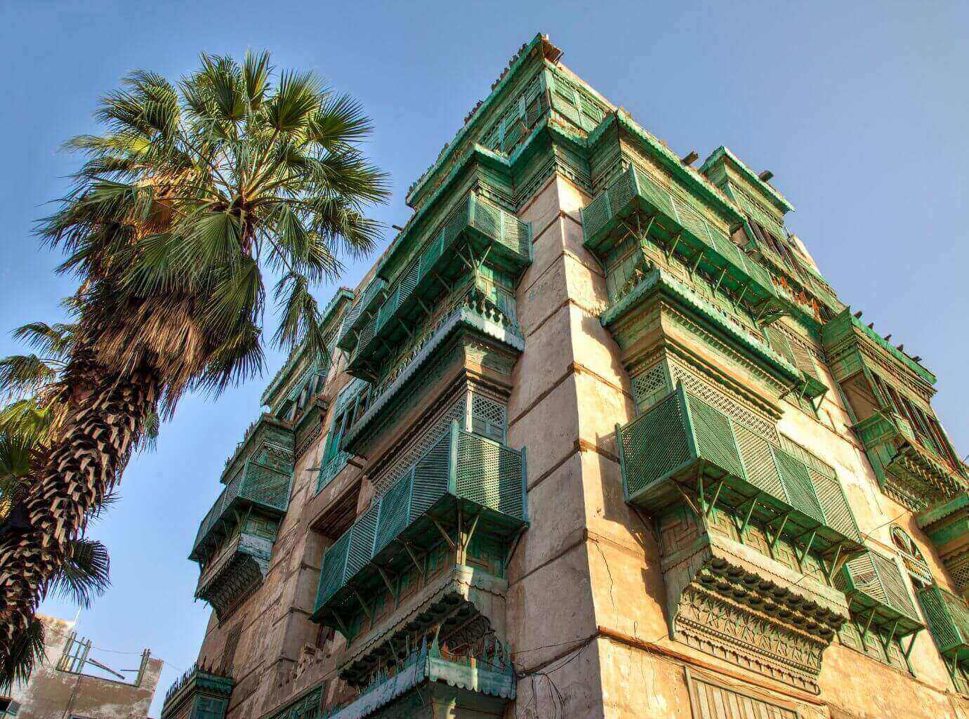 Ancient building Al Balad District UNESCO World Heritage Jeddah Saudi Arabia