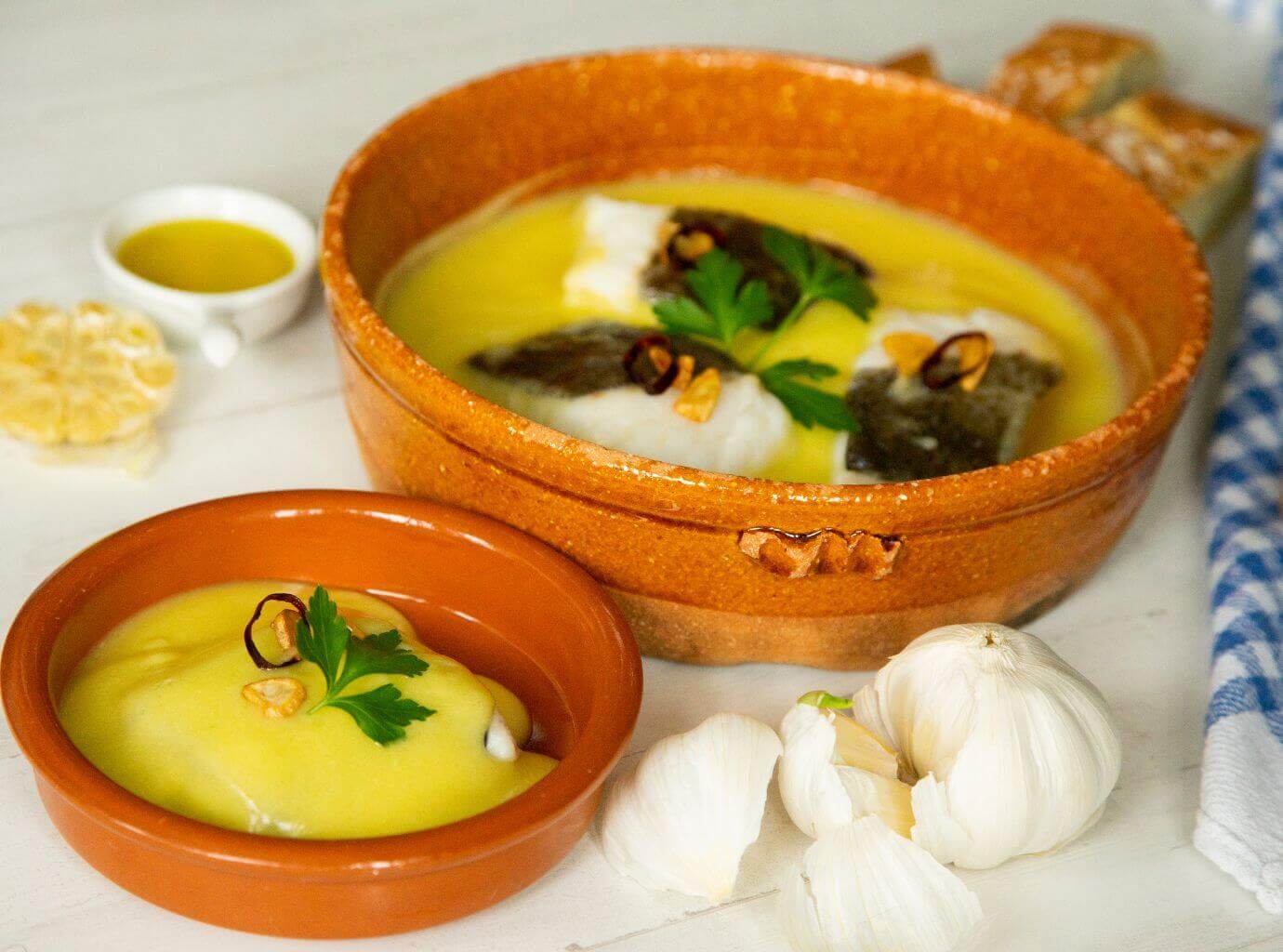 Bacalao al pil pil traditional Basque cuisine