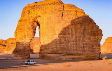 Elephant Rock near Al Ula Saudi Arabia
