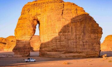 Elephant Rock near Al Ula Saudi Arabia