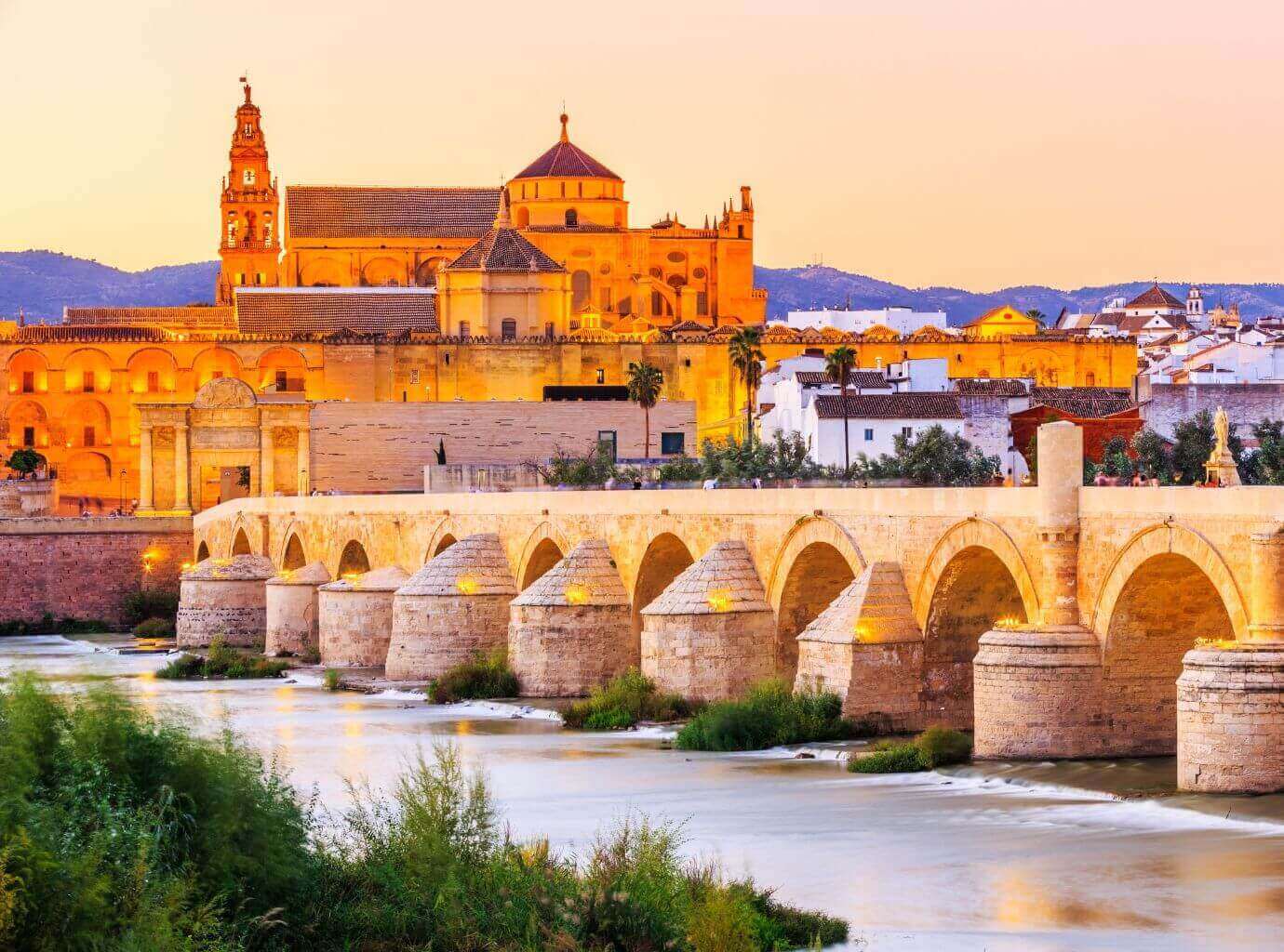 Great Mosque, Roman bridge Cordoba Spain