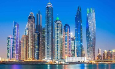 Dubai Marina District in Dubai UAE